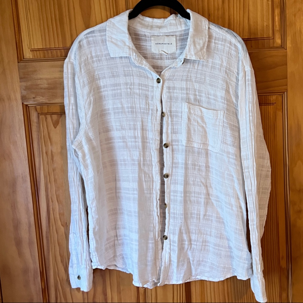 Aeropostale White Button Down Shirt